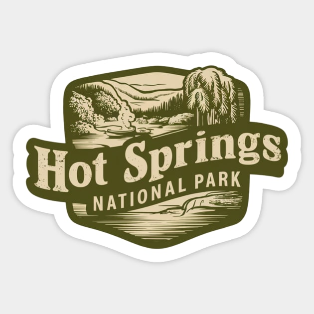 Arkansas's National Park Hot Springs Sticker by Perspektiva